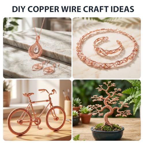 Image of Tenn Well 9.84ft 10 Gauge 99.9% Dead Soft Copper Wire | Bendable metal craft wire for electroculture Gardening, jewelry making, sculpting, floral /wreath making, wire wrapping