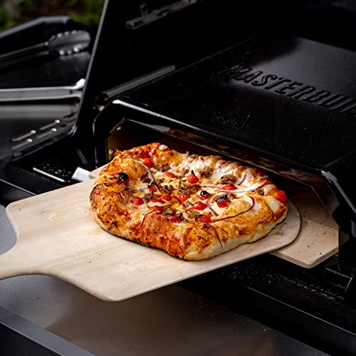 Image of Masterbuilt Gravity Series Outdoor Pizza Oven Accessory insert with Ceramic Pizza Stone, Porcelain-Coated Exterior with Stainless Steel Interior in Black, Model MB20181722