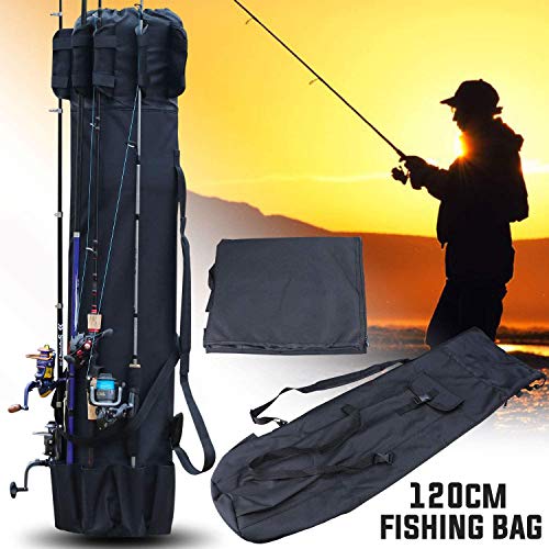 Sougayilang Angelruten-Tasche aus Segeltuch, Organizer, Aufbewahrungstasche für Angelrute und Rollen, Organizer für… – Bild 8