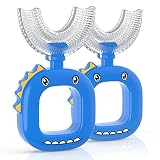 U Shaped Toothbrush - for Kids, Manual Whole Mouth Toddler Toothbrush Age 2-4 5 6 & up, Food Grade S
