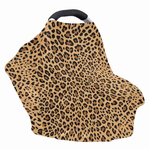 Image of Baby Car Seat Covers Leopard Print Baby Stuff, Brown