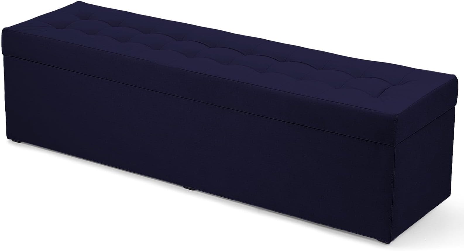 MG Design Upholstered Ottoman Storage Bench with Solid Wood Frame and Lift-Top Storage – 18 x 63 in (45 x 160 cm) – Supports up to 300 kg