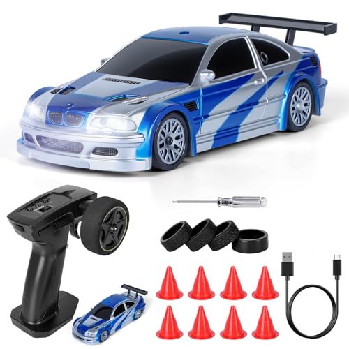 JONRRYIN Drift Auto Ferngesteuert, 1:43 Mini Drift Car, 4WD Tabletop Drift...