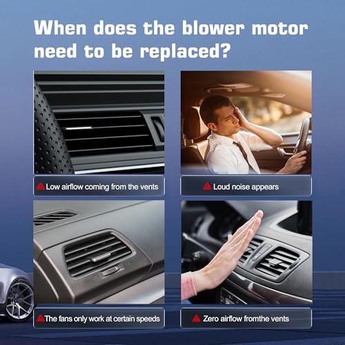 Image of 68029719AB HVAC Heater Blower Motor Compatible with Jeep, for Dodge, for Chrysler Vehicles: Grand Cherokee, Durango 2011-2021, Grand Caravan 2008-2020, Town & Country 2008-2016, Front Side