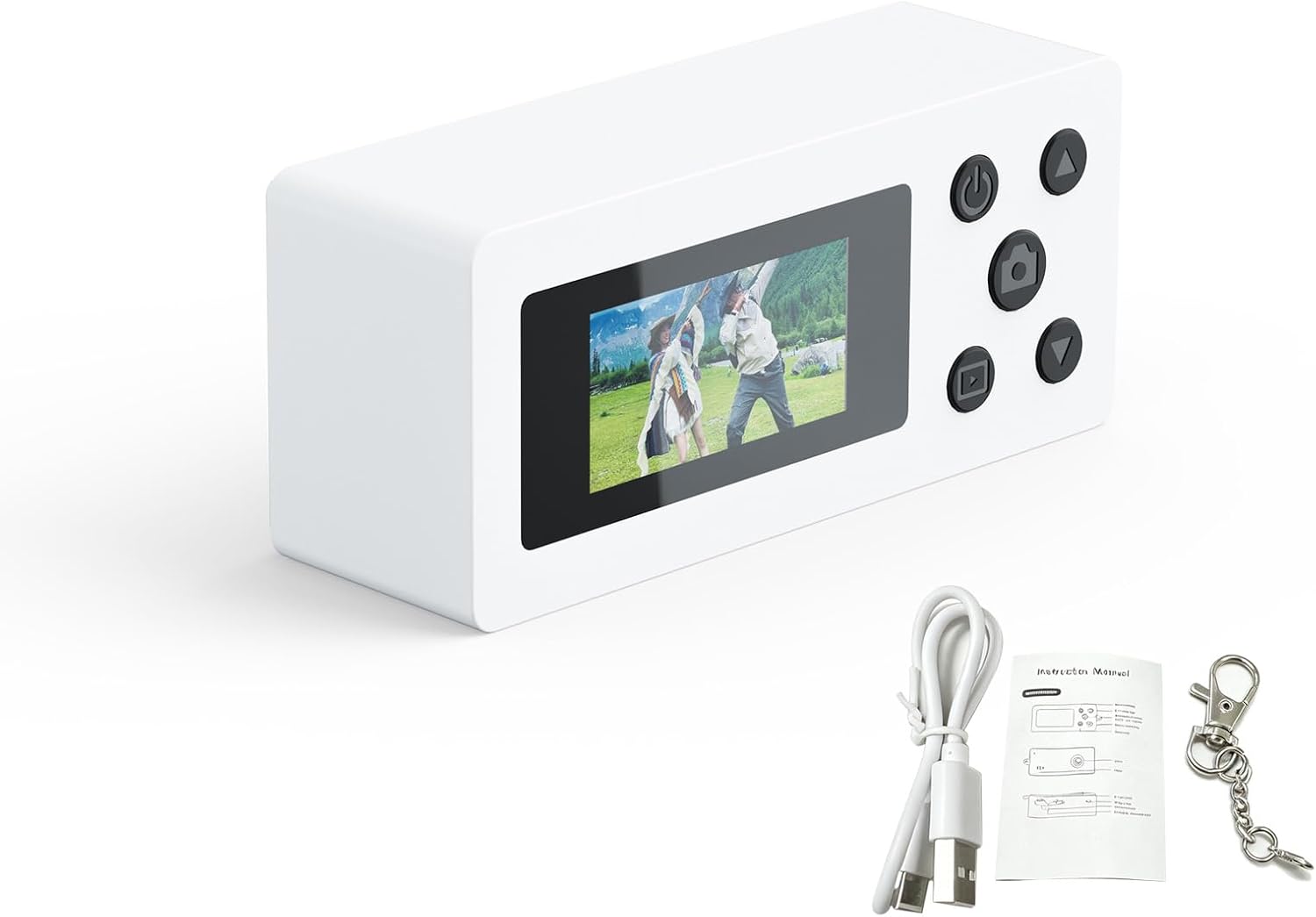 Mingzhe Retro thumb camera keychain with 1080P video recording and 0.96in