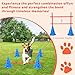 PlayfulPals Dog Agile Hurdle Cone Set- 12 Cones & 6 Adjustable Hurdles (4 Heights) with Storage Bag - Puppy Obstacle Course Equipment for Dogs,Dog Agile Training Equipment