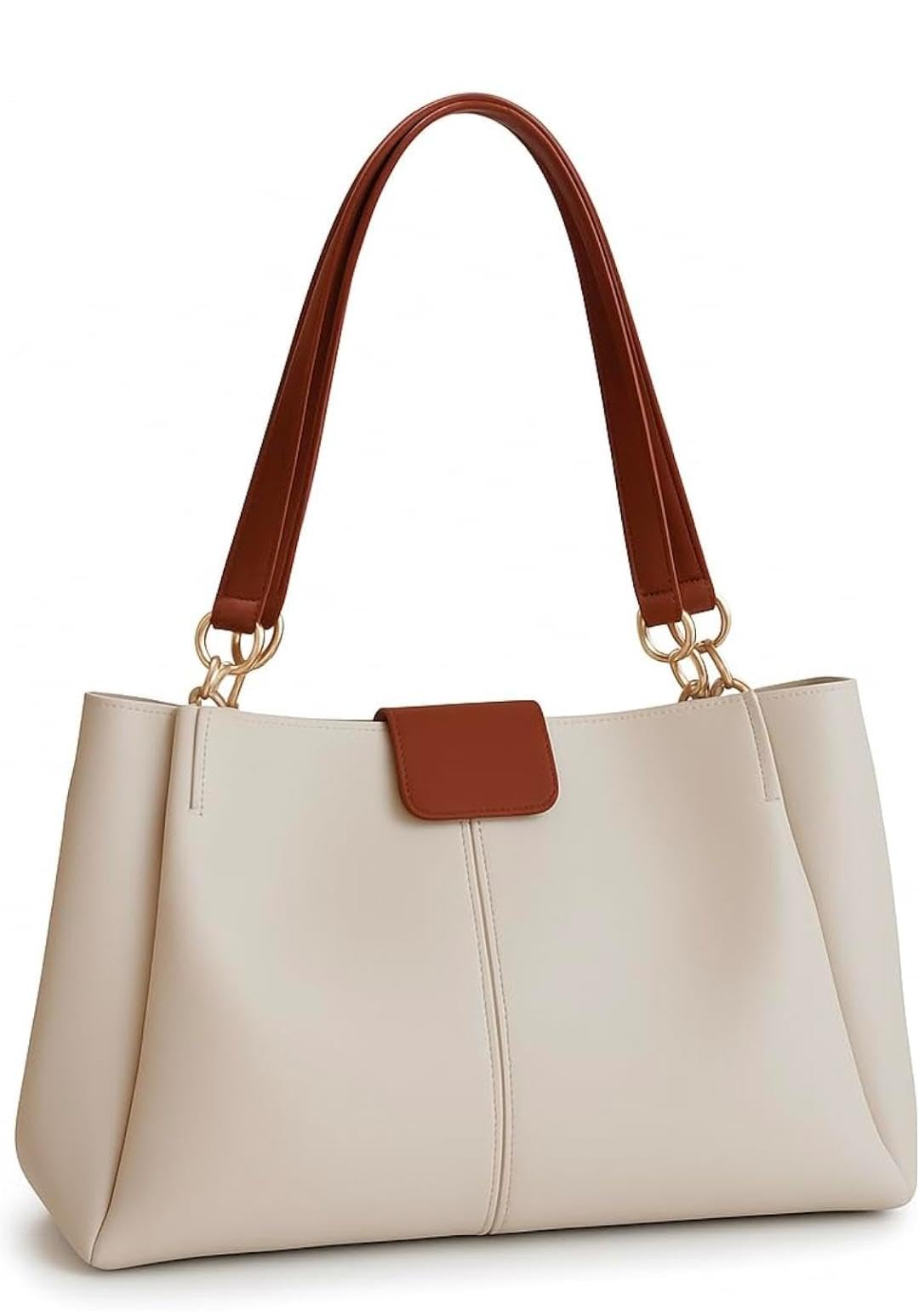 Handbag with Gold Chain Strap, 29.5 x 25.5 x 11.5 cm-image-18
