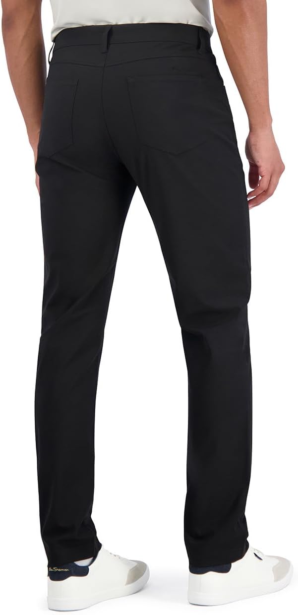 Ben Sherman Men's Performance Golf Pants – Four-Way Stretch, Quick-Dry, Wrinkle-Resistant Casual Pants, Grip Waistband, Ebony, 38 X 30 - Image 3
