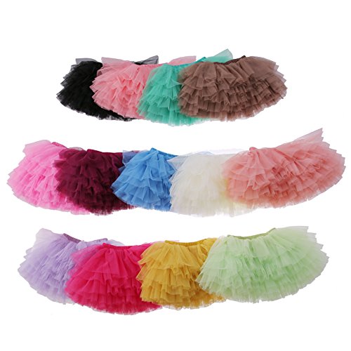 Image of Tutu Skirt for Baby Girl Toddler 6 Layered Tulle Skirts 1-8T