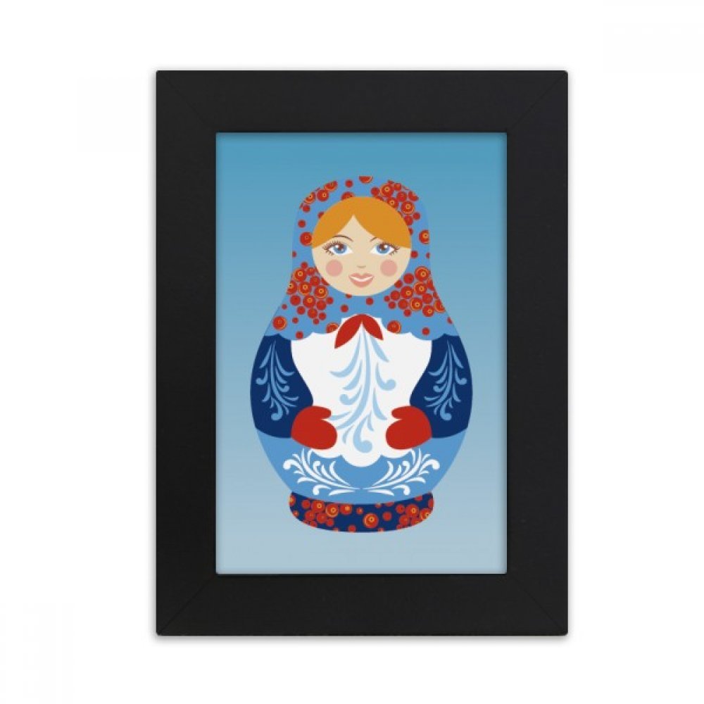 Poupées russes décor cadre photo bureau peinture multicolore Russie pour salon et chambre