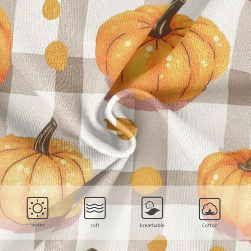 Wusikd Pumpkins Girls' Underwear Cotton Colorful Gingham Girls Briefs Soft Toddler Underwear 2T3