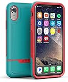 Encased Protective iPhone XR Case (Military Grade) Full Body Heavy Duty Protection (2018 Rebel Armor) (Ocean Teal Pink)