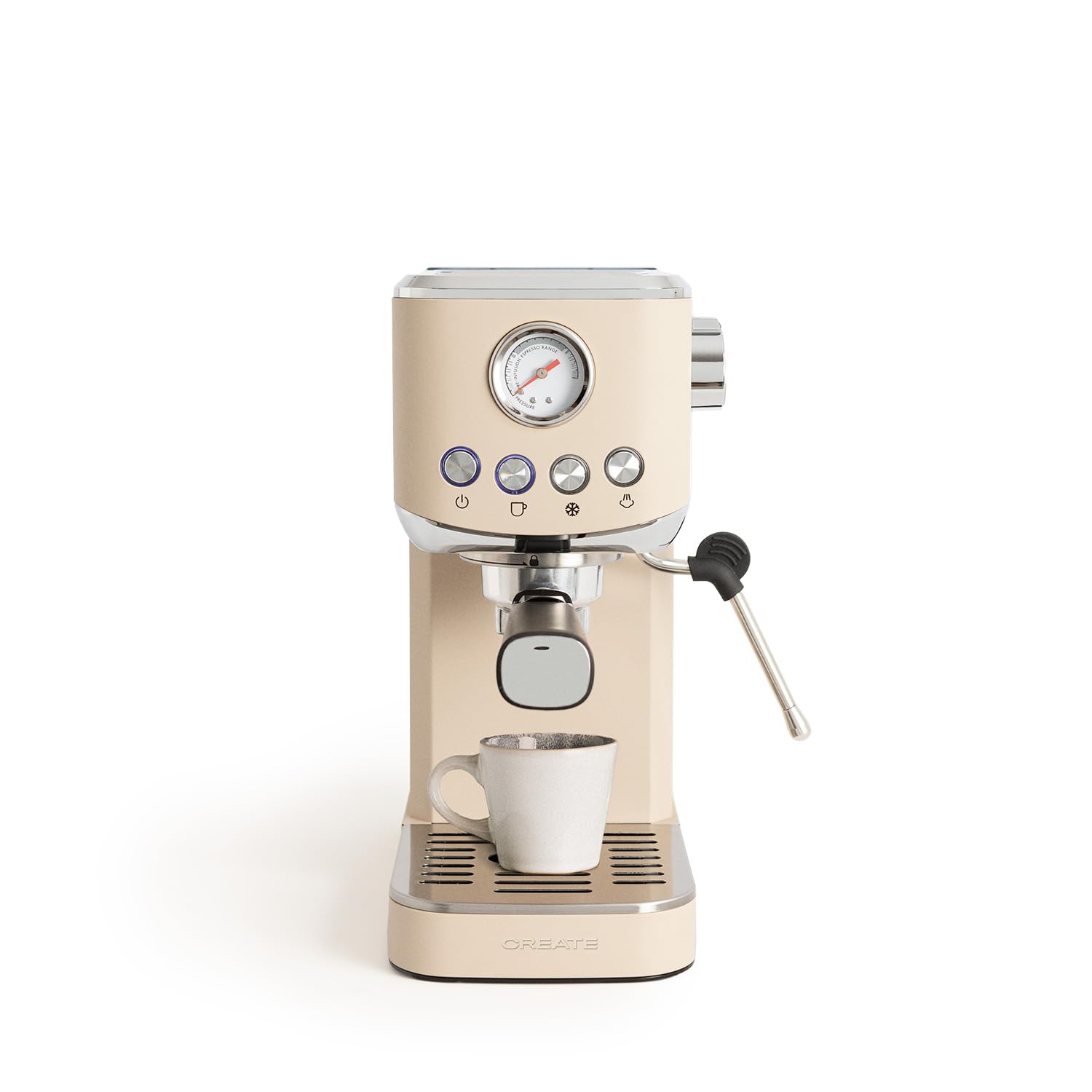 CREATE / THERA CLASSIC COMPACT/Cafetera express arena / 20 bares, semiatuomática, función café frío, brazo doble salida, depósito 1,2L, café molido y monodosis ESE 55mm, con vaporizador, 1350W