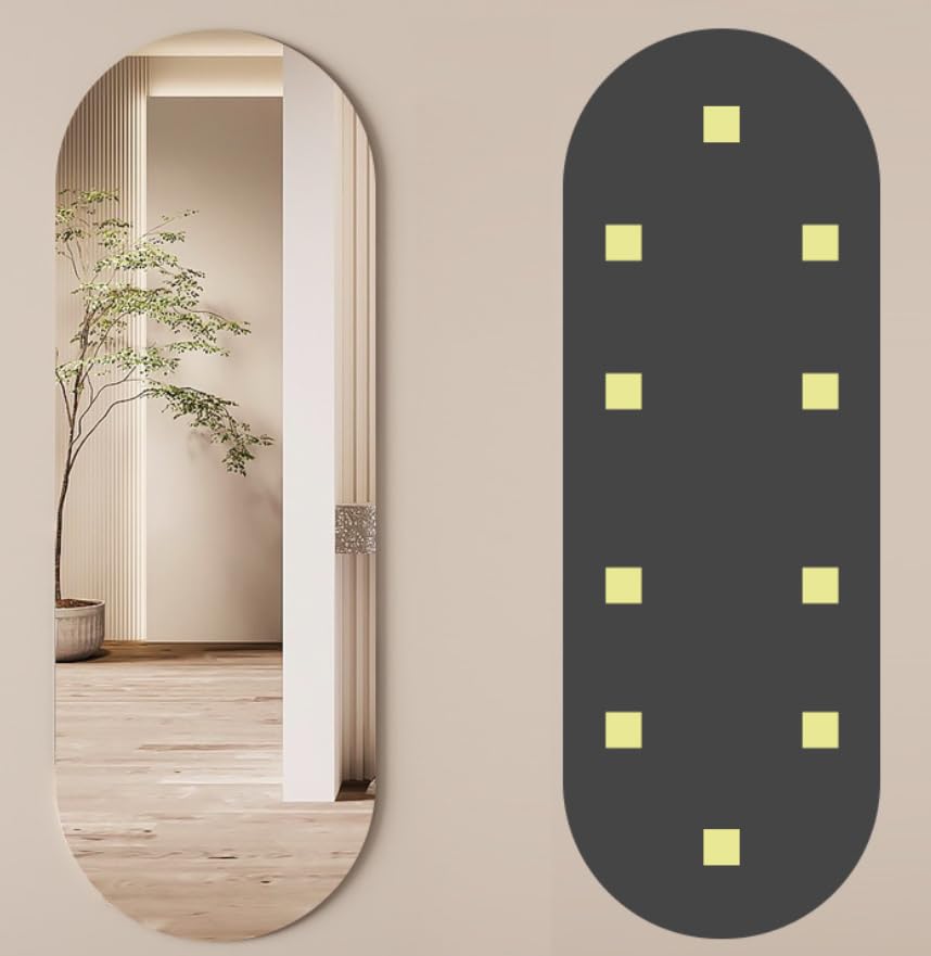 Amazon.co.jp: Catonlifer どこにでも貼れる割れないミラー 幅40cm*高