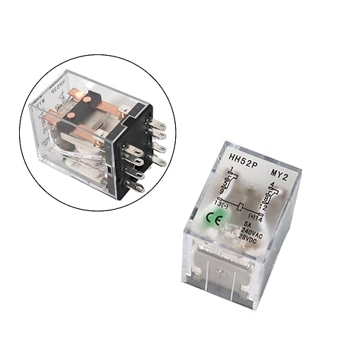 Vista 13 de ATO Relé de potencia electromagnética 4PDT 4NO 4NC HH54P MY4NJ de la bobina de DC 24V de 14 pines con base de enchufe terminal enchufable