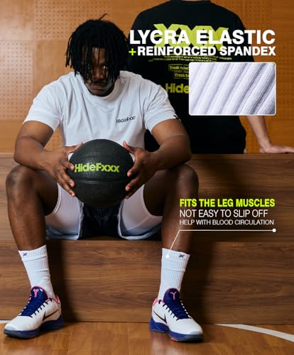 Basketball Socks for Men, Performance Cushioned Men's Athletic Knee High Socks, Anti-Slip Sports Socks4