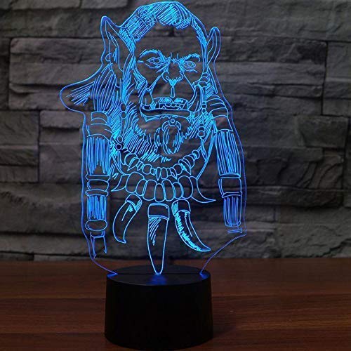 Preisvergleich Produktbild 3D Nachtlicht, 3D Nachtlampe, Nachtlicht, Raumbeleuchtung, Spielmodell Tisch Schreibtisch Atmosphäre Touch Button Ara Acryl