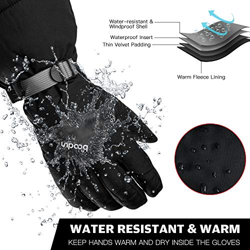 Luvas esportivas, Andoer Luvas antiderrapantes para esqui de inverno, mulheres, homens, resistentes