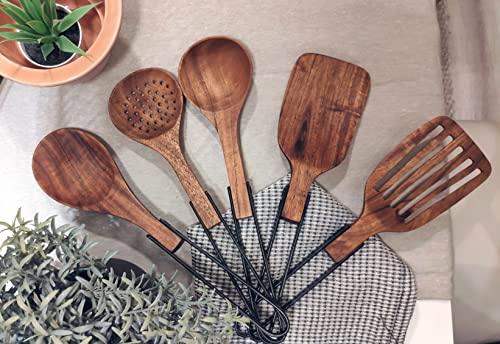 Utensilios De Cocina Acero Inoxidable NORDICO Utensilios de cocina madera de Acacia y mango de Acero Inoxidable | Cocina utensilios originales | Utensilios de...
