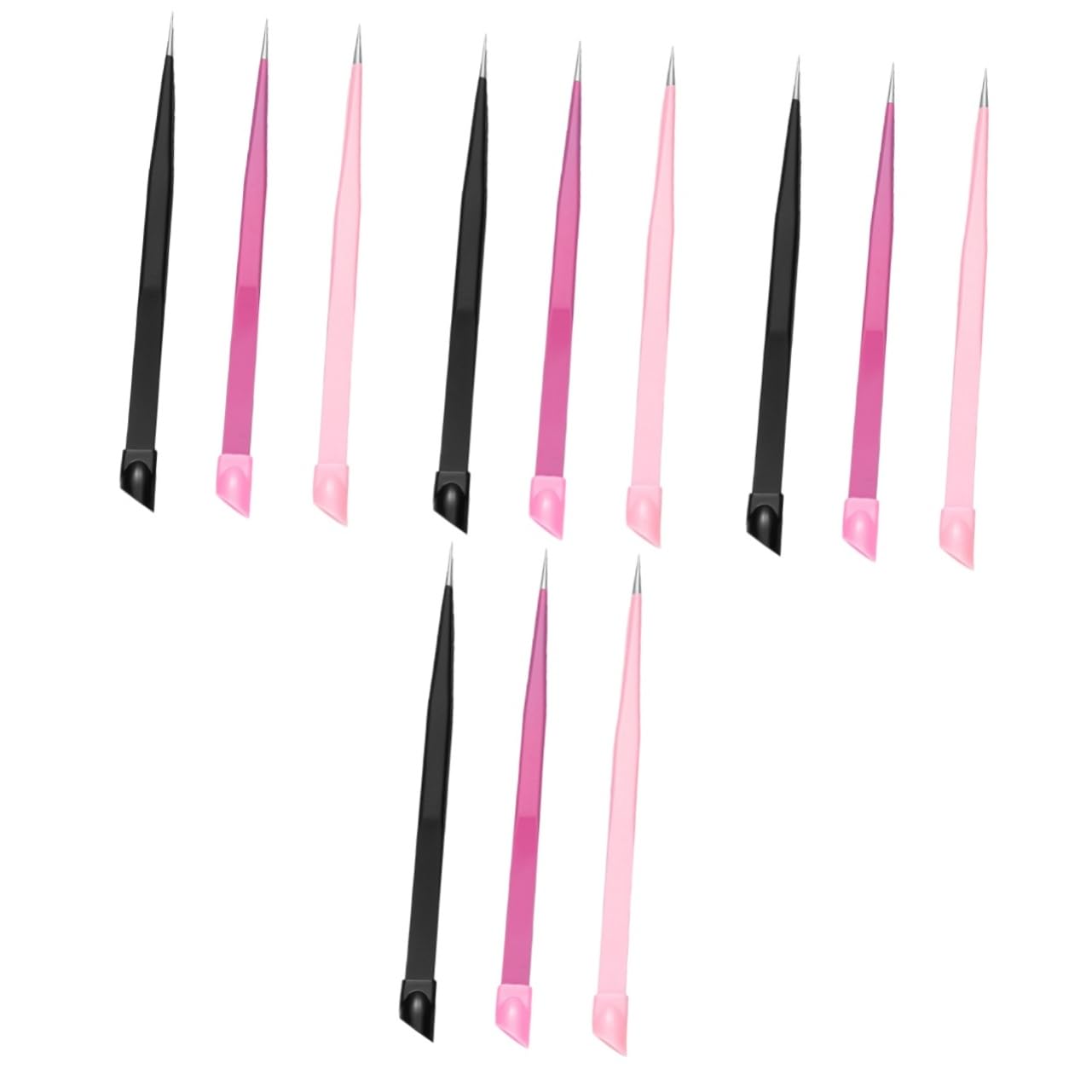 PACKOVE 4 Set Clip Multiuso Sopracciglio Donna Mestiere Unghia Pinzette Per Cinguetti Di Ciglia Pintelle Puntate A Punta Acciaio Inossidabile 3 Pezzi*4