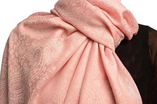 Écharpe pashmina rose douce pour protéger le cou sans irriter