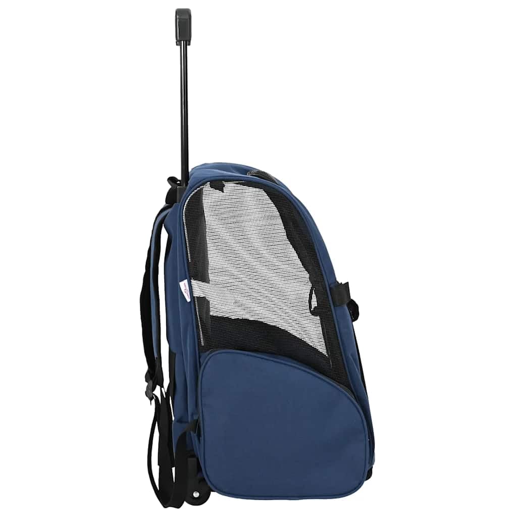Carrello per animali domestici 3 in 1 Design Blu 48x32x(57-106) cm Tessuto Oxford,Articoli per animali,Animali domestici - Articoli,Passeggini per animali domestici-42007371