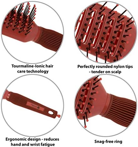 Vent Brush- A Vented HairBrush for Long, Thick, Thin, Curly & Tangled (All hair type) Perfect for Detangling, Straightening, Styling and Blowdrying Hair