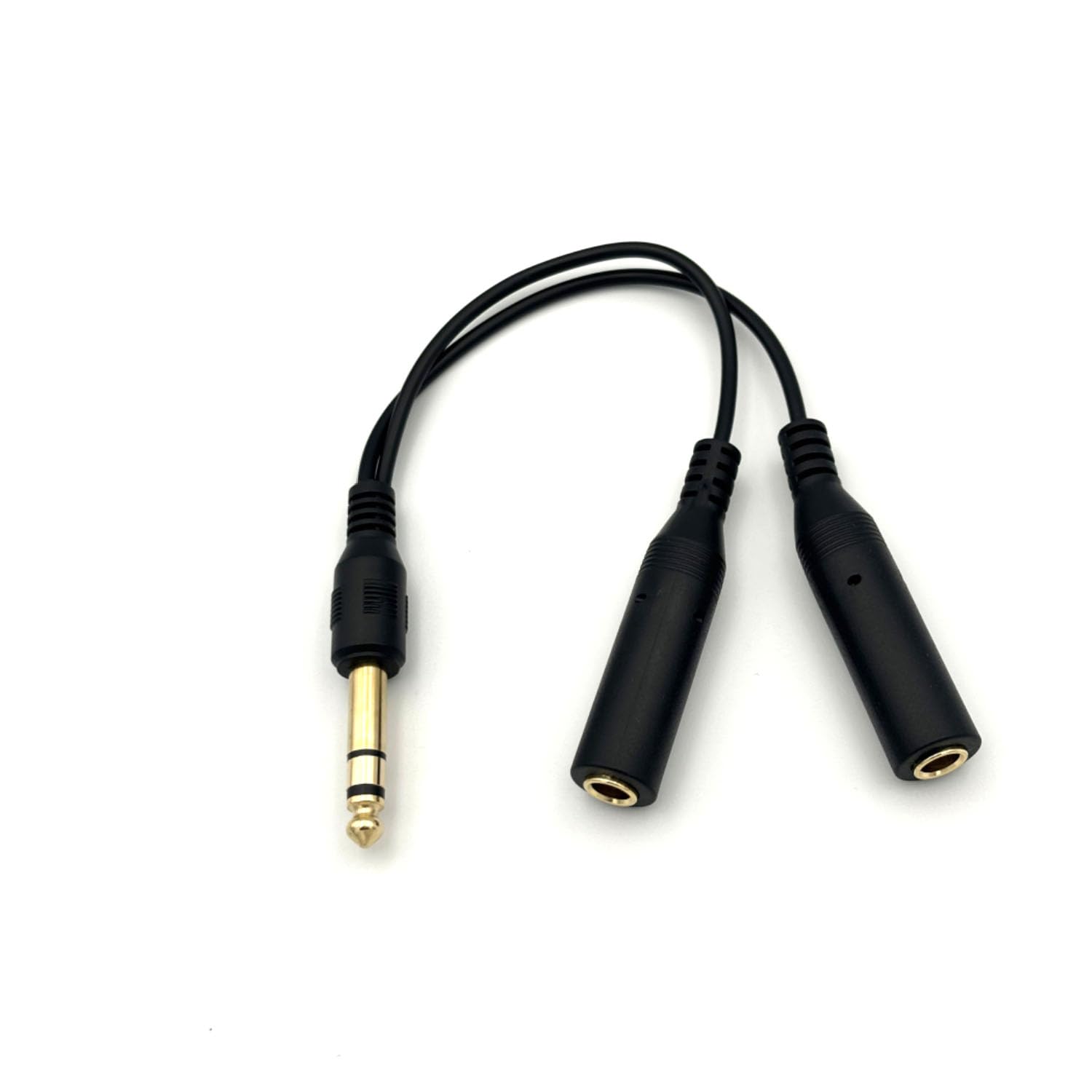 Qczhiwen 6.35mm 1/4 Inch Male Stereo to Dual 6.35mm 1/4 inch Female TS Stereo Breakout Cable
