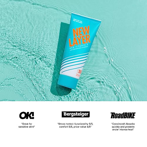 NEW LAYER Sunscreen | SPF 50+ | Pro Vitamin D | Fast absorbing | Long lasting | Free of microplastic | Reef-friendly | Free of oxybenzone & octocrylene | Water resistant | Climate neutral (200ml) - Image 5