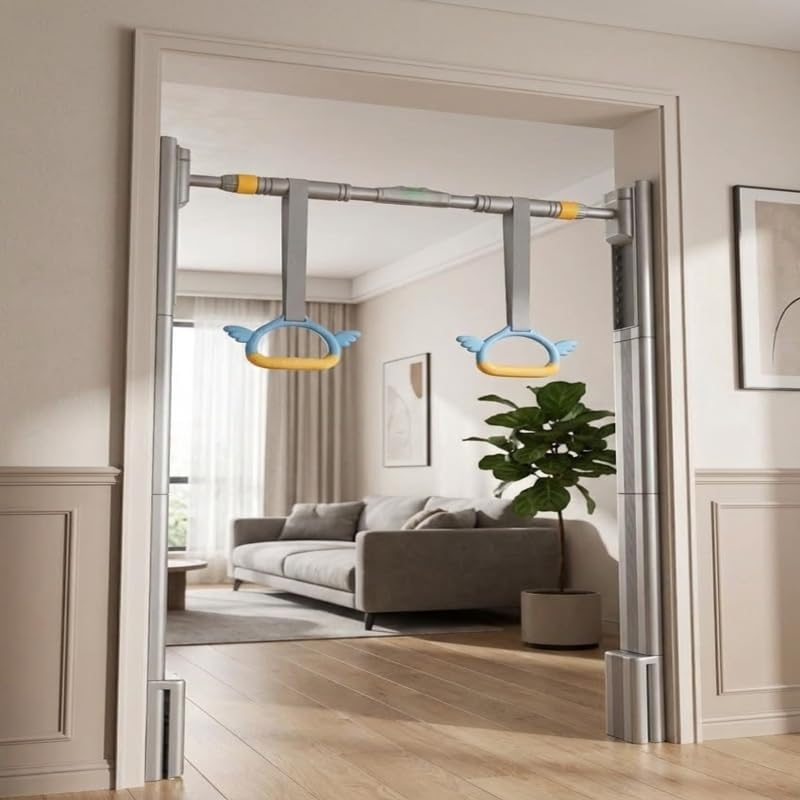 懸垂器具 免穴開けドアジム 室内懸垂バー 13段階調整 耐荷重強化 ステンレス製 滑り止め泡フォーム 家庭用フィットネス器具 懸垂・