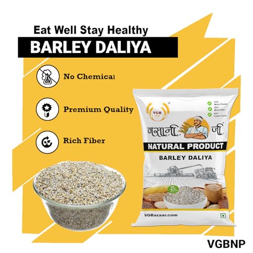 Image of Vasani G Barley Daliya | Hulled Joo Jau Dalia | Jow Lapsi Rava Jola Uppittu Jonna Pindi Korralai Javvarisi Cereal Porridge Broken Grain - 3 kg