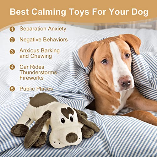 Moropaky Puppy Toy Heartbeat Toy for Separation Anxiety Calming Behavioral aid Dog Training, Heartbeat Stuffed Animal Plush Toys for Soother Cuddle Snuggle Comfort Puppy Starter Kit