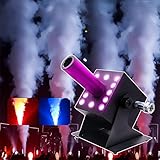 ★【Control DMX512】Máquina de niebla y humo Con control DMX, la máquina puede rociar gas CO2 colorido a 8-10 metros. Hay colores rojo, amarillo, azul, verde, cian, naranja, púrpura disponibles, hacen que la niebla de CO2 sea de varios colores, es fácil de operar pero crea varios efectos.