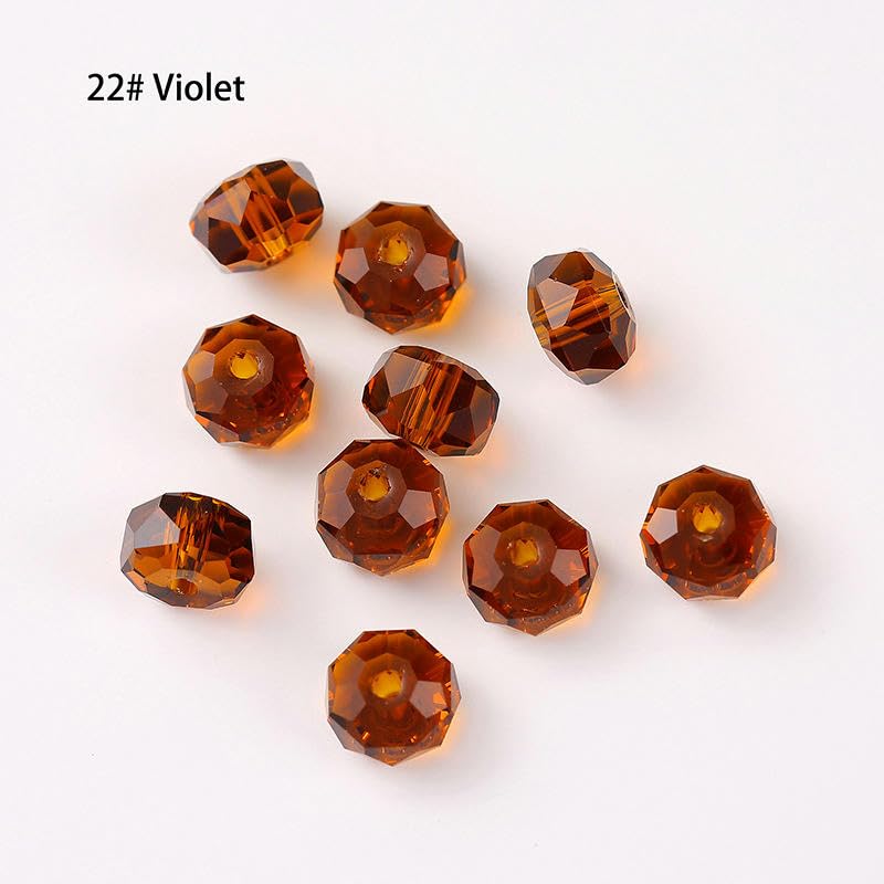 200 szt. 6/8 mm 5A kryształowe szklane koraliki fasetowane kryształowe koraliki z kryształu górskiego, koraliki ze szkła bikonowego, do rękodzieła, dekoracji DIY
