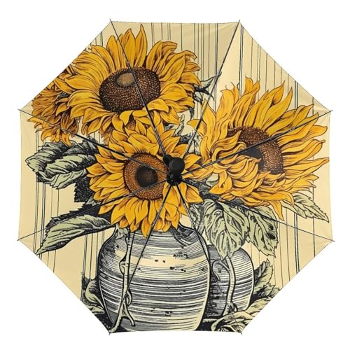 Parapluie pliant automatique tournesol ACEPrints