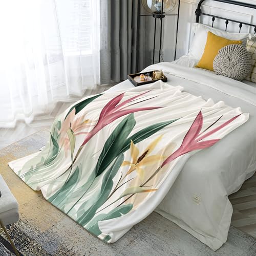 Strelitzia Couverture de Lit Prestige en Flanelle Moelleuse Impression 3D