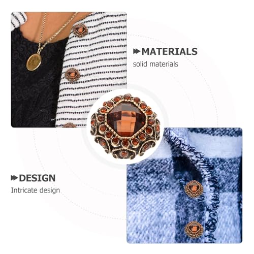 Boutons à coudre brun strass attache fixation mercerie pour création vêtement et customisation - 4