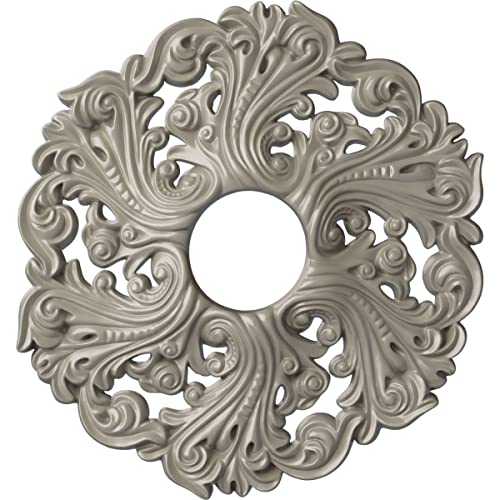 Image of Ekena Millwork CM19ORPWS Orrington Ceiling Medallion, Pearl White