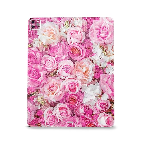 Image of MightySkins Carbon Fiber Skin Compatible with Apple iPad Pro 12.9 inch M2 6th Gen (2022) Full Wrap Kit - Bed of Roses | Protective, Durable Textured Carbon Fiber Finish | Easy to Apply | Made in The USA