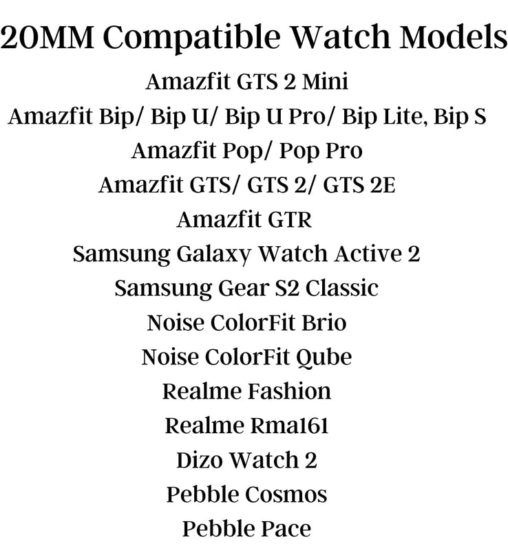 Image of 20mm Watch Strap Belt Compatible With Fire Boltt Spo2 BSW001 Smart Watch