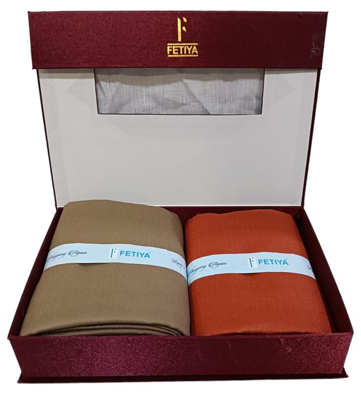 Fetiya Shirt & Trouser Fabric in Box Packing (Shirt-2.35 m, Pant-1.25 m) 1