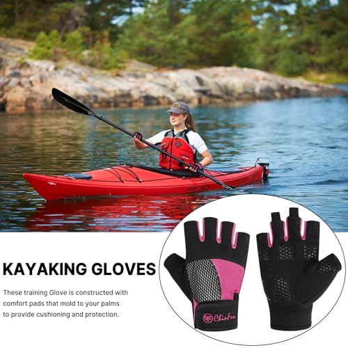 Image of ChinFun Kayaking Gloves 3 /4 Finger - Provide Cushioning and Protection | Resistant Palm and Grip, Easy to Take on and Off, Perfect for Diving, Sailing, Kayaking - Men, Women, Youth
