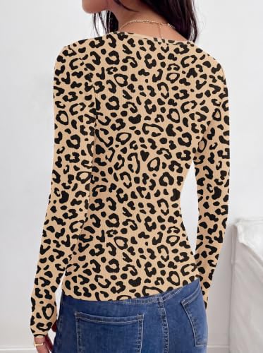 Ekouaer Long Sleeve Shirts for Women Ribbed Top Slim Fit Thermal Undershirt - image 5