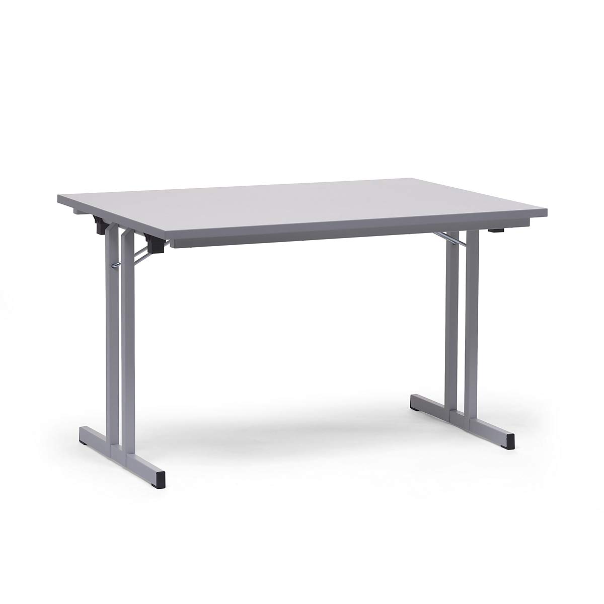 Certeo Klapptisch | HxBxT - 720 x 1200 x 800 mm | Extra Starke rechteckige Platte | Gestell schwarz - Platte Ahorn-Dekor | Klapptisch Mehrzwecktisch Konferenztisch