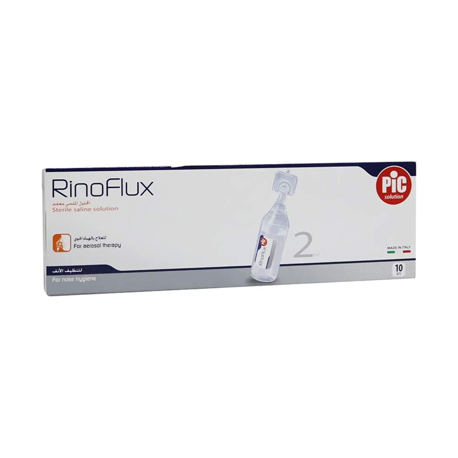 Pic Rinoflux Sterile Saline Solution, 2 ML, Pack Of 10