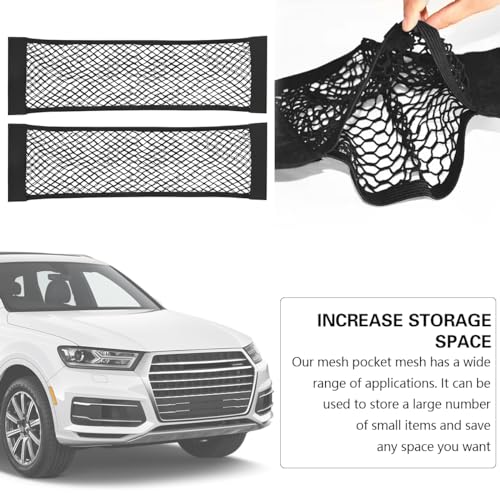 image for Mandark 2PCS Mesh Cargo Net for Car Trunk Storage, Elastic Vehicle Wal