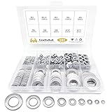 304 Stainless Steel Flat Washers Set 680 Pieces CowOxBull Washer Assortment,9 Sizes (M2 M2.5 M3 M4...