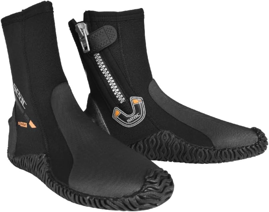 SEAC Basic HD, 5 mm neoprene diving boots with side zip and semi-rigid sole