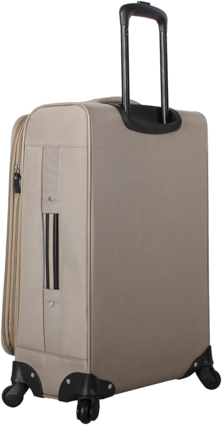 BCBGeneration 24"" Luggage with Spinner Wheels Lightweight Expandable Soft Suitcase, Khaki