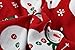 Lanyarco Snowman Pet Dog Christmas Pajamas PJS, Cute Cotton Snowflake Xmas Outfit for Medium Dogs, Red Large Back Length 19